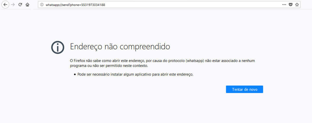 Firefox não aceita link do Wpp