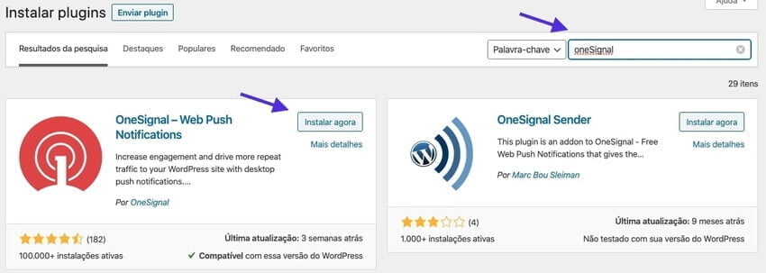 Instalando o Plugin OneSignal